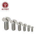 M2 M2.5 M3 304 Stainless Steel Threaded Slotted Flat Countersunk Head Screw Bolt