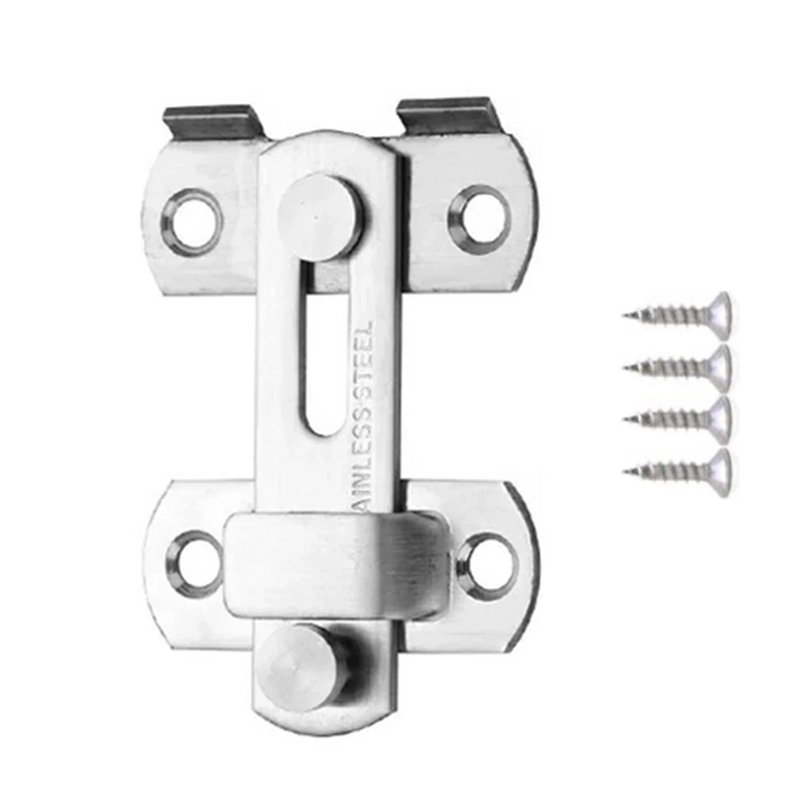New 180/90 Degree Stainless Steel Sliding Door Lock With Screws