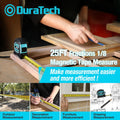 Duratech Magnetic Tape Measure 25ft With Fraction | Built Supply Co