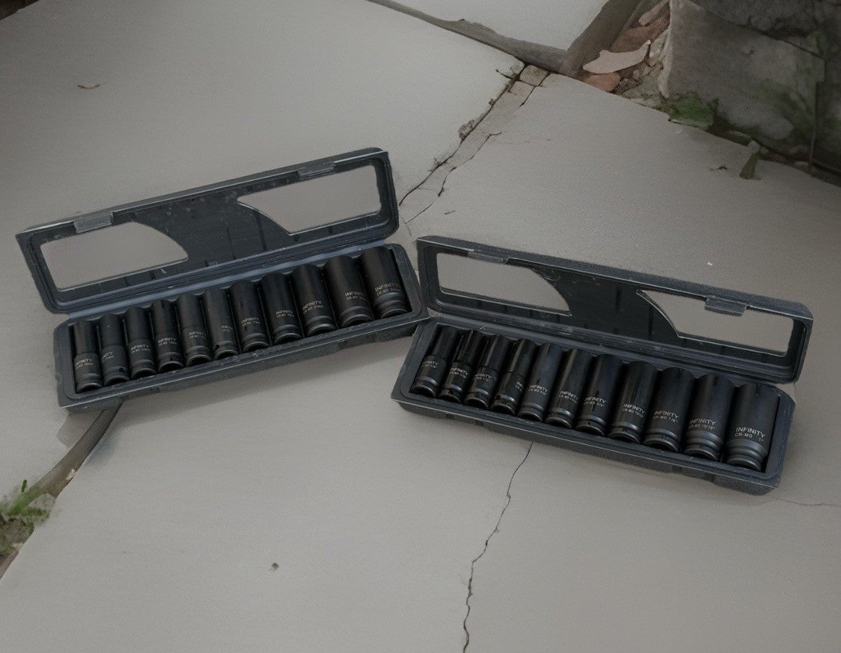 24pc 1/2-Drive Thin Wall Deep Impact Socket Set SAE/Metric