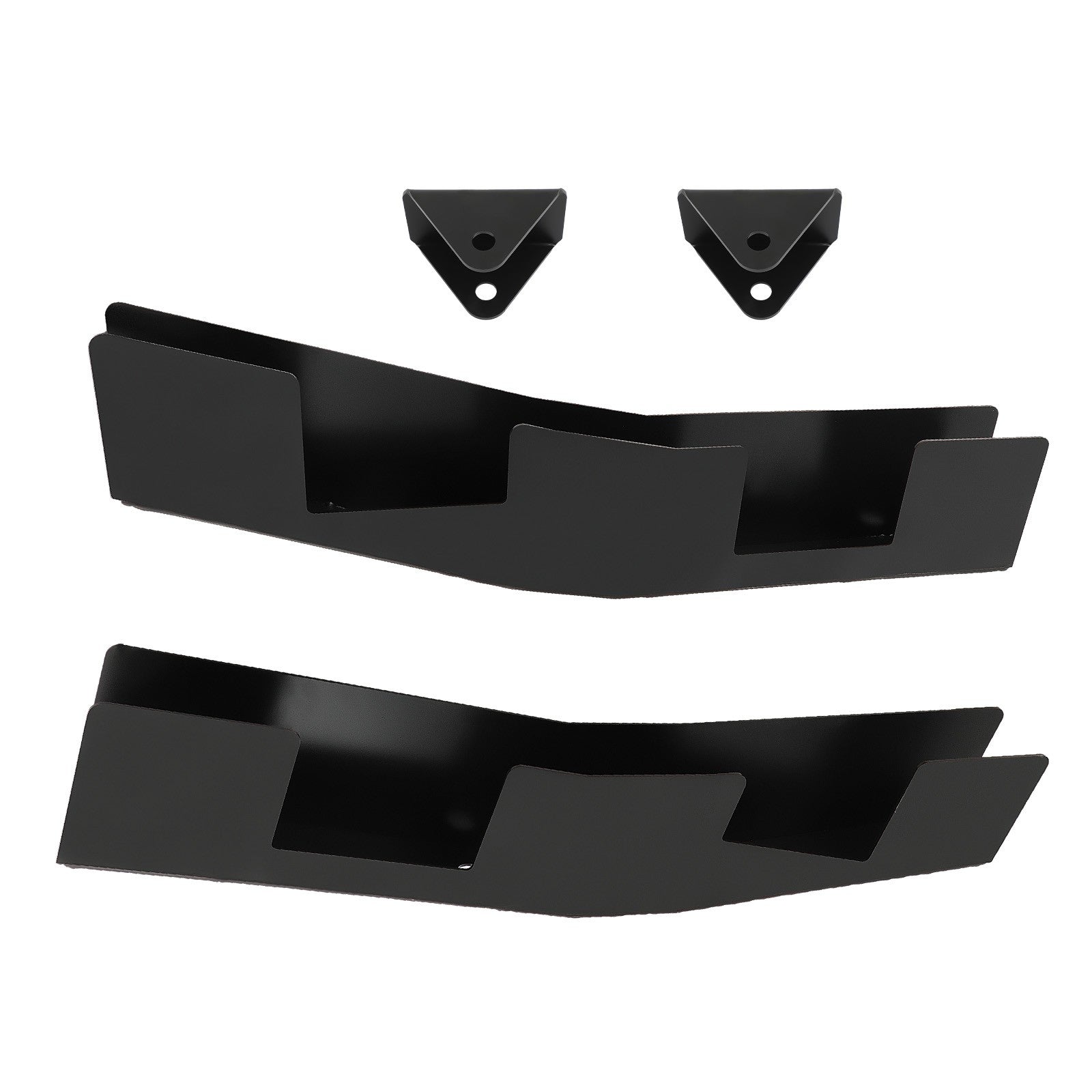 Driver+Passenger Mid Frame Rust Repair w/Spring Mount Black For Toyota