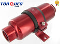 An -12 (jic -12 Orb-12) Red Anodised Billet Fuel Filter 30 Micron and