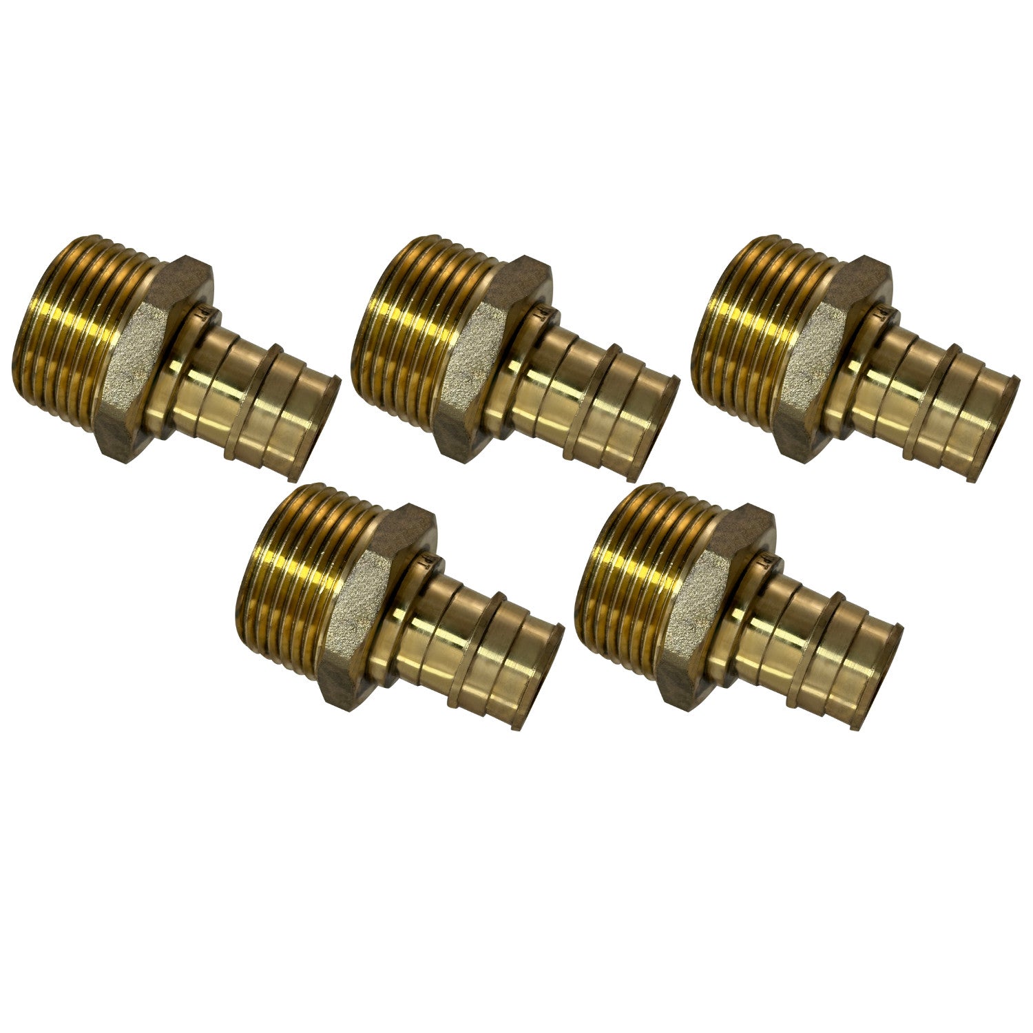 5 Pack XFITTING 3/4" Pex A x 1" Male NPT Adapter, F1960