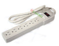 3ft 6 Outlet Power Strip Surge Protector Ac125v 15a 60hz Plug Ac Wall