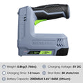 2-in-1 3.6V Electric Cordless Staple Nail Gun 2000 Staple Nail USB Charger Cable