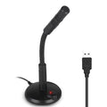 1*usb Computer Mini Microphone Stand Recording Mic For Pc Desktop