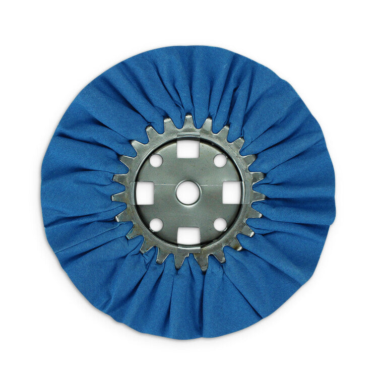 8" Blue Mill Treated Airway Buffing Wheel 3" Center Plate x 5/8" Arbor