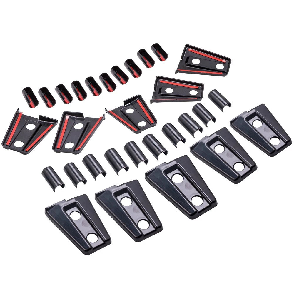 10 Pcs Left &amp; Right Hood Door Hinge Cover Set for Jeep Wrangler JKU 2007-2017