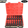 1/2" Drive S2 Impact Hex Allen Socket Bit Set Metric Long Reach 10PC