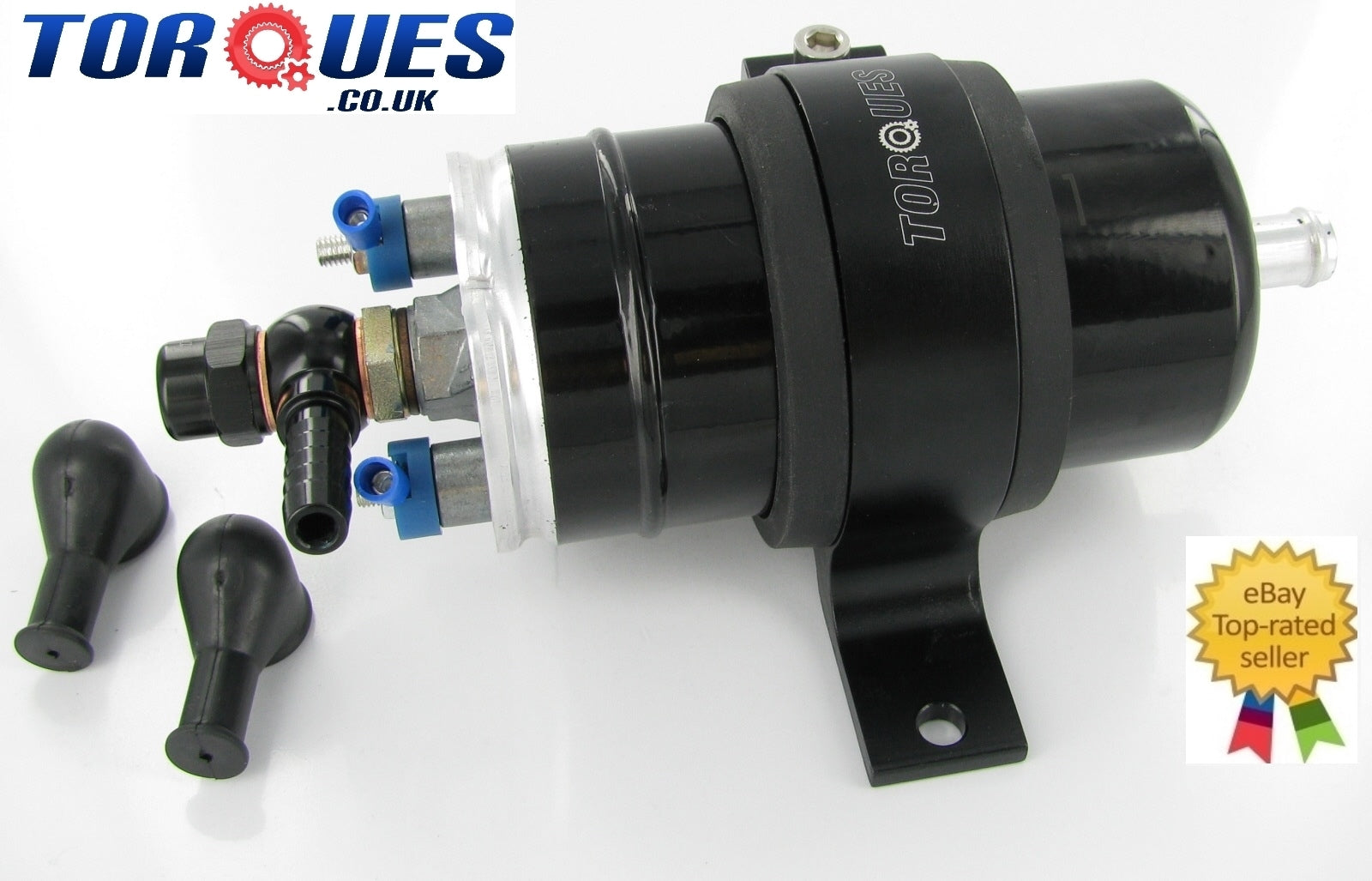 SYTEC OTP020- Inline Fuel Pump Billet Cradle+ Barbed Banjo Push On