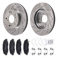 Front Disc Brake Rotors Ceramic Pads for Honda Civic 2012 2013-2015 DX