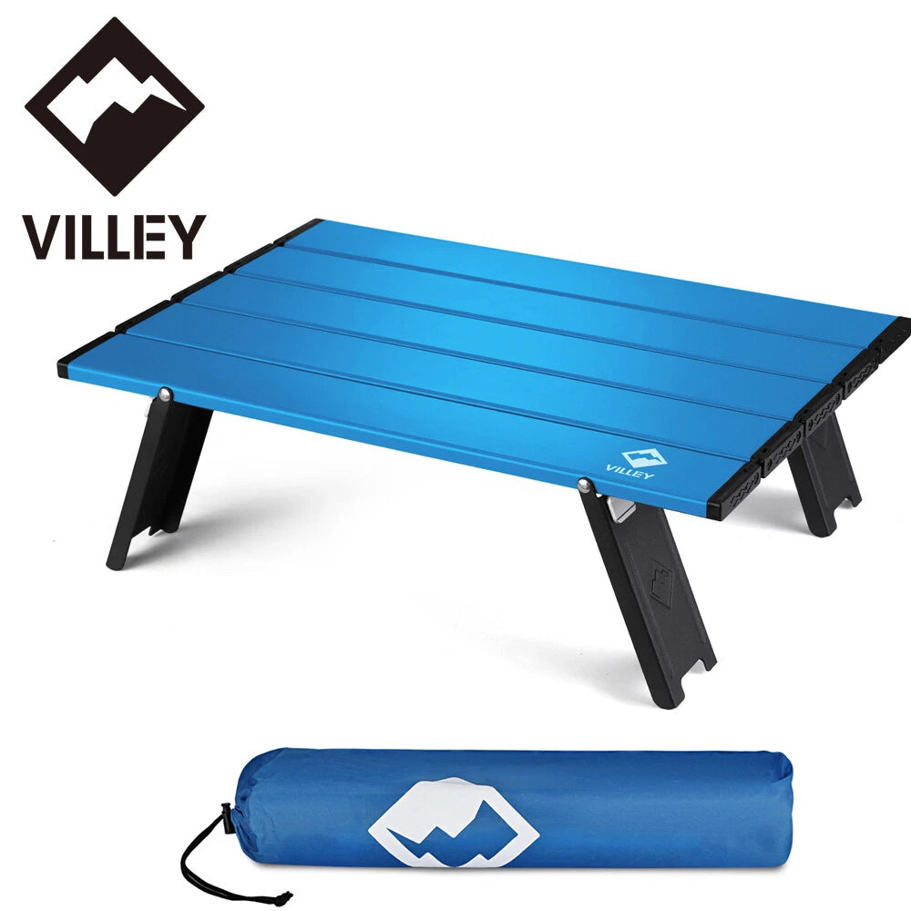 Villey Portable Mini Folding Beach Table Ultralight Aluminum Side