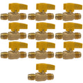 XFITTING 3/8" Flare Gas Ball Valve - 10 Pack