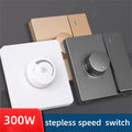 Type 86 1gang 2way Light Switch For Dual Use Light And Fan 300W