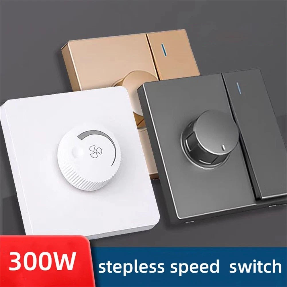 Type 86 1gang 2way Light Switch For Dual Use Light And Fan 300W