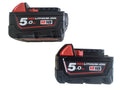 Milwaukee M18 5.0Ah Batteries x 2 M18B5