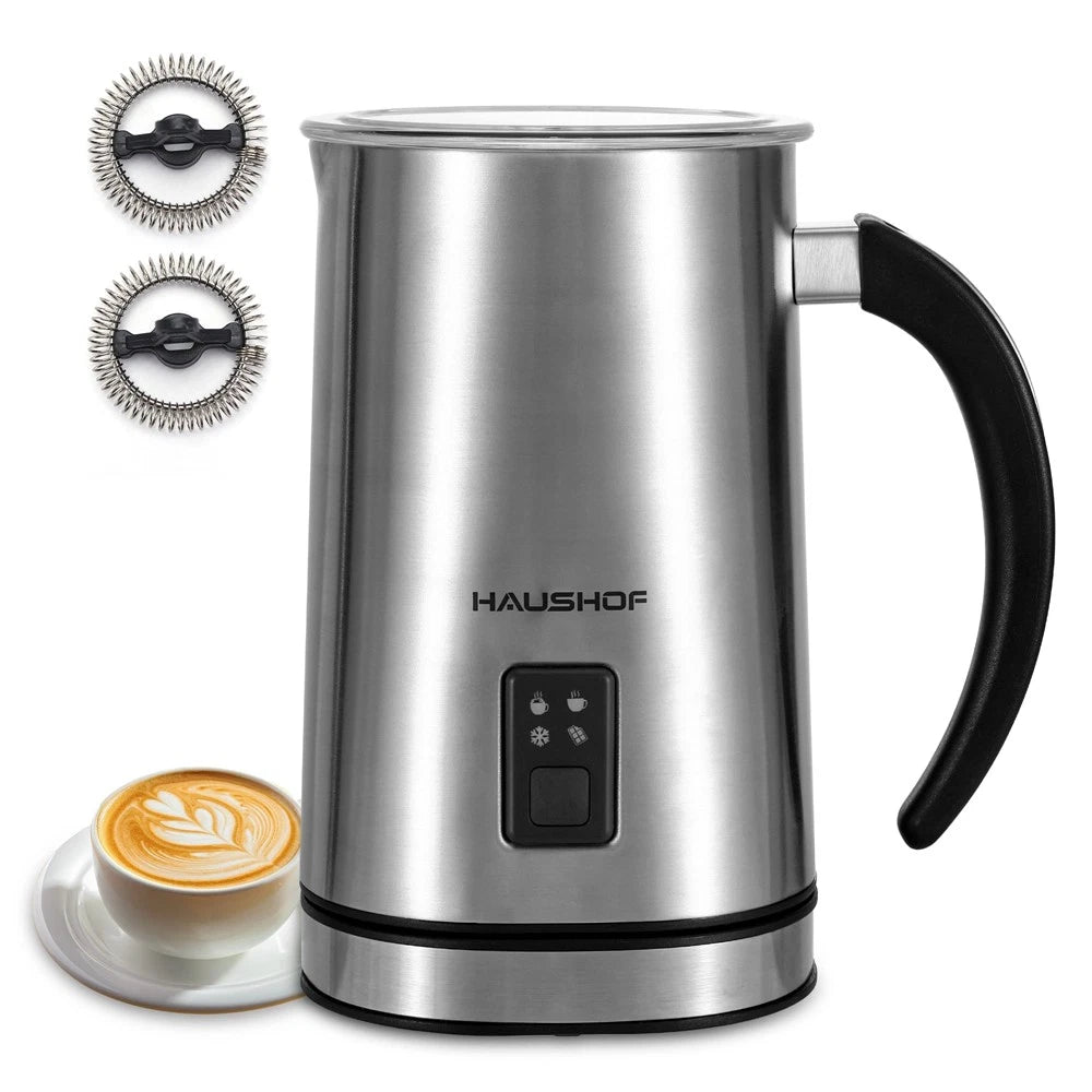 Haushof 4-in-1 Electric Milk Frother Steamers Large Capacity