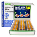 WAGO 221 Series 80Pc Compact Splicing Wire Connectors | Includes (40X