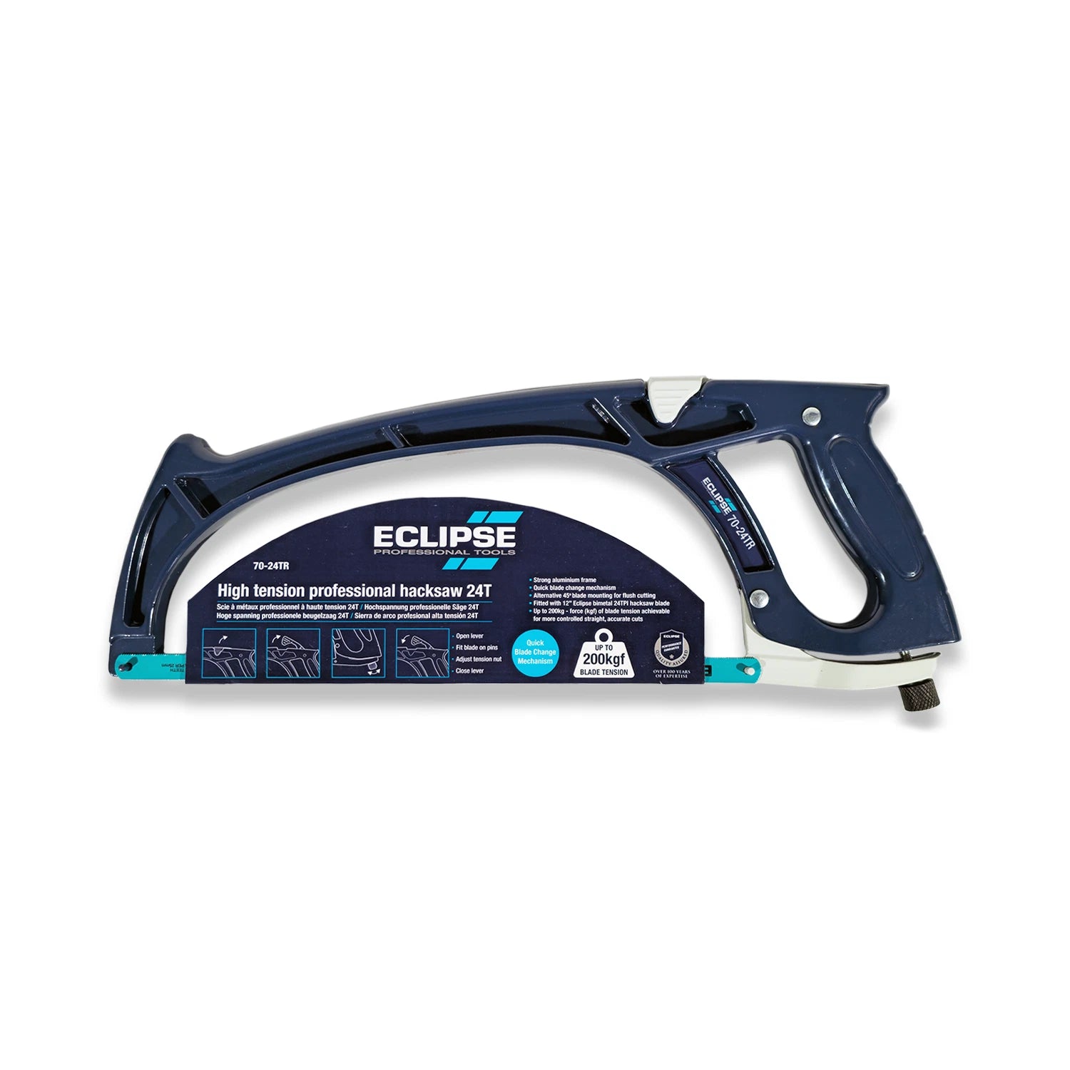 Eclipse Hacksaw High Tension Quick Blade Change 70-24TR With 24tpi BiMetal Blade