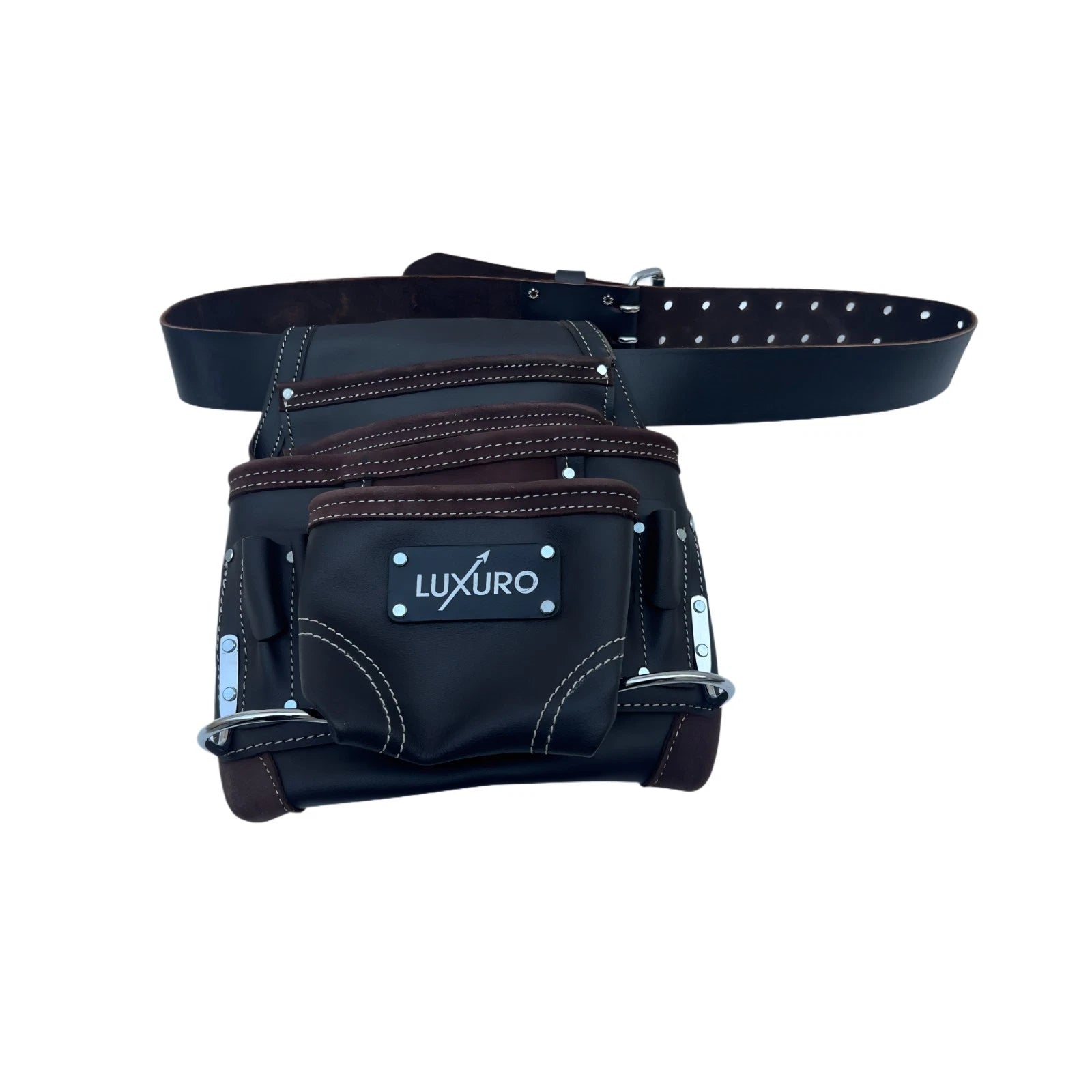 Tool Belt + Tool Pouch Set | Adjustable 30"-46" | 10 Pocket Oiled