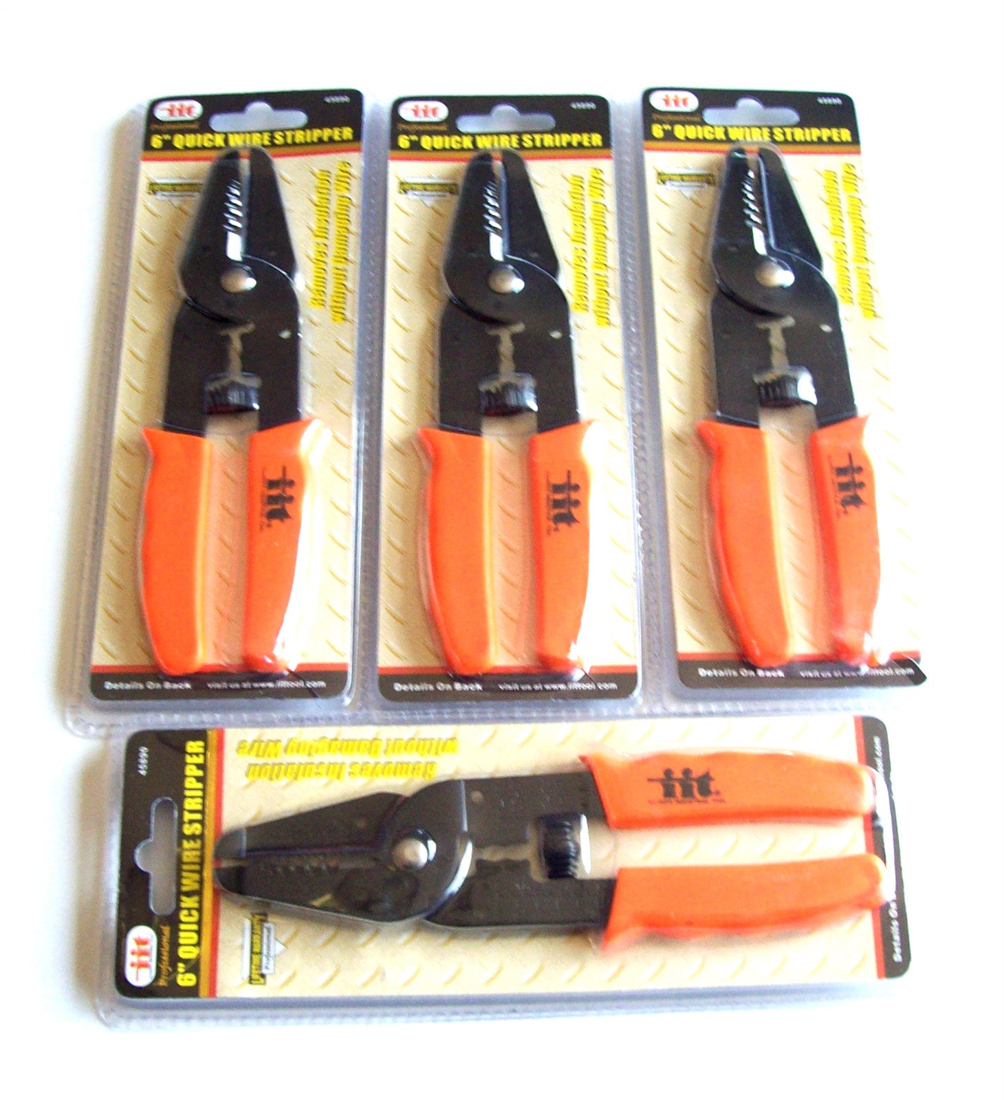 4 ILLINOIS INDUSTRIAL 6" QUICK WIRE STRIPPERS PRO GRADEOpens in a new window or 