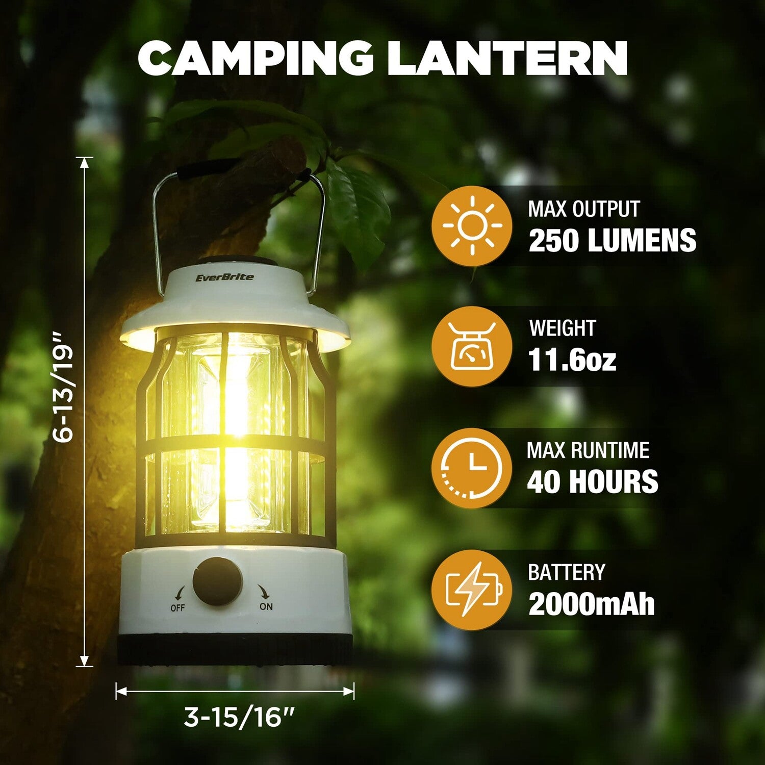 EverBrite LED Camping Lantern Vintage Portable Camping Lights & Lantern For Home