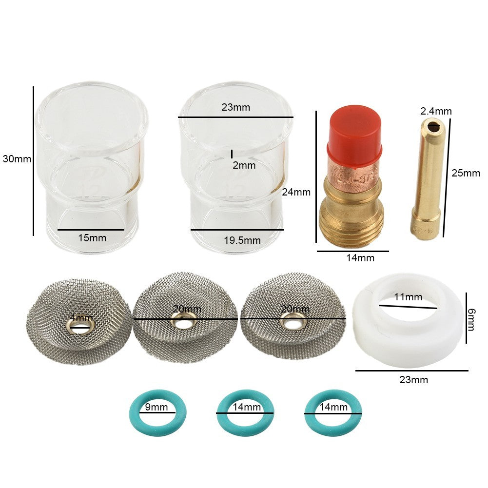 TIG Torch Set Welding Torch Set #12 18 3/32 Gas Lens For WP-17 TIG TorchOpens in