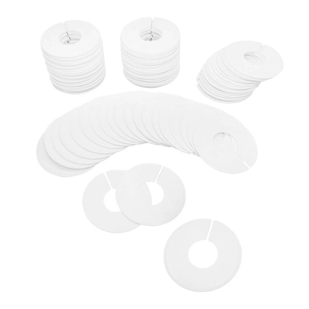 Hangers Retail Clothing Rack 3-1/2" Round Plastic Blank Dividers White