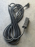 25ft. 240V Ac Power Extension Cord Nema 6-15p & 3 Outlet Tri Tap