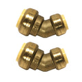 2 Pack XFITTING Push Fit 3/4 Inch x 1 Inch Push Fit 45