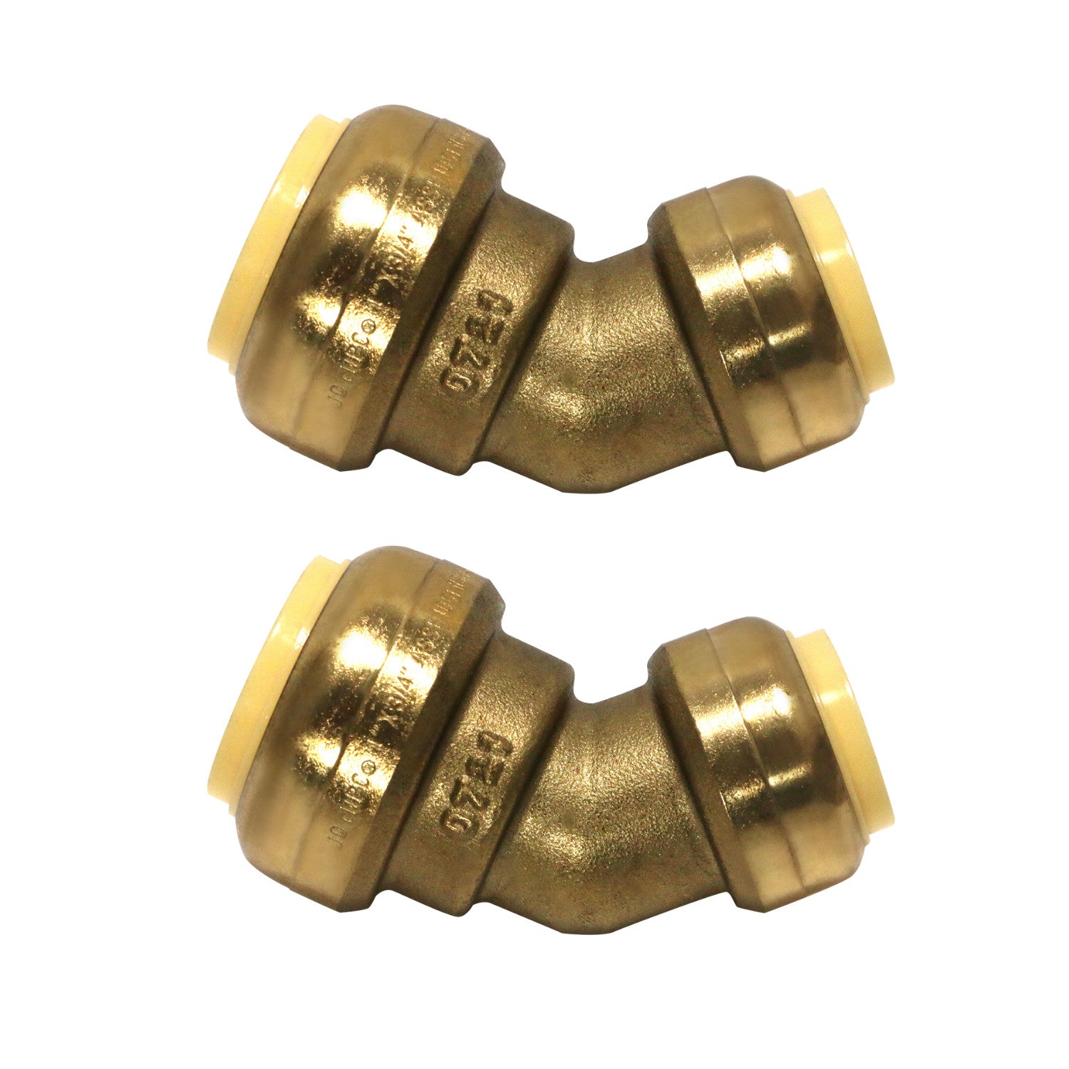 2 Pack XFITTING Push Fit 3/4 Inch x 1 Inch Push Fit 45