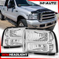 L+R Chrome Clear Corner Headlight Lamp for 2005-2007 Fo