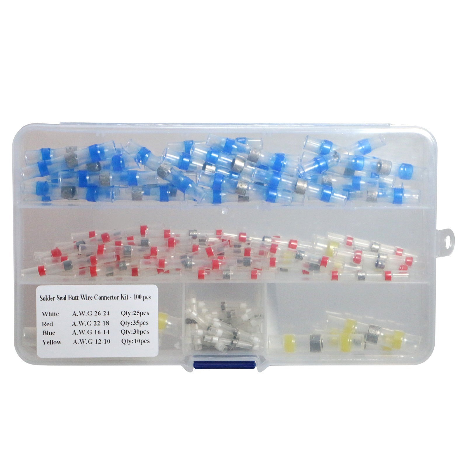 XFITTING 100 Pcs Solder Seal Heat Shrink Waterproof Wire Connector Kit - 1 Pack