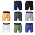 Men's Stylish Long Leg Boxers With Bulge Pouch Breathable Underwear