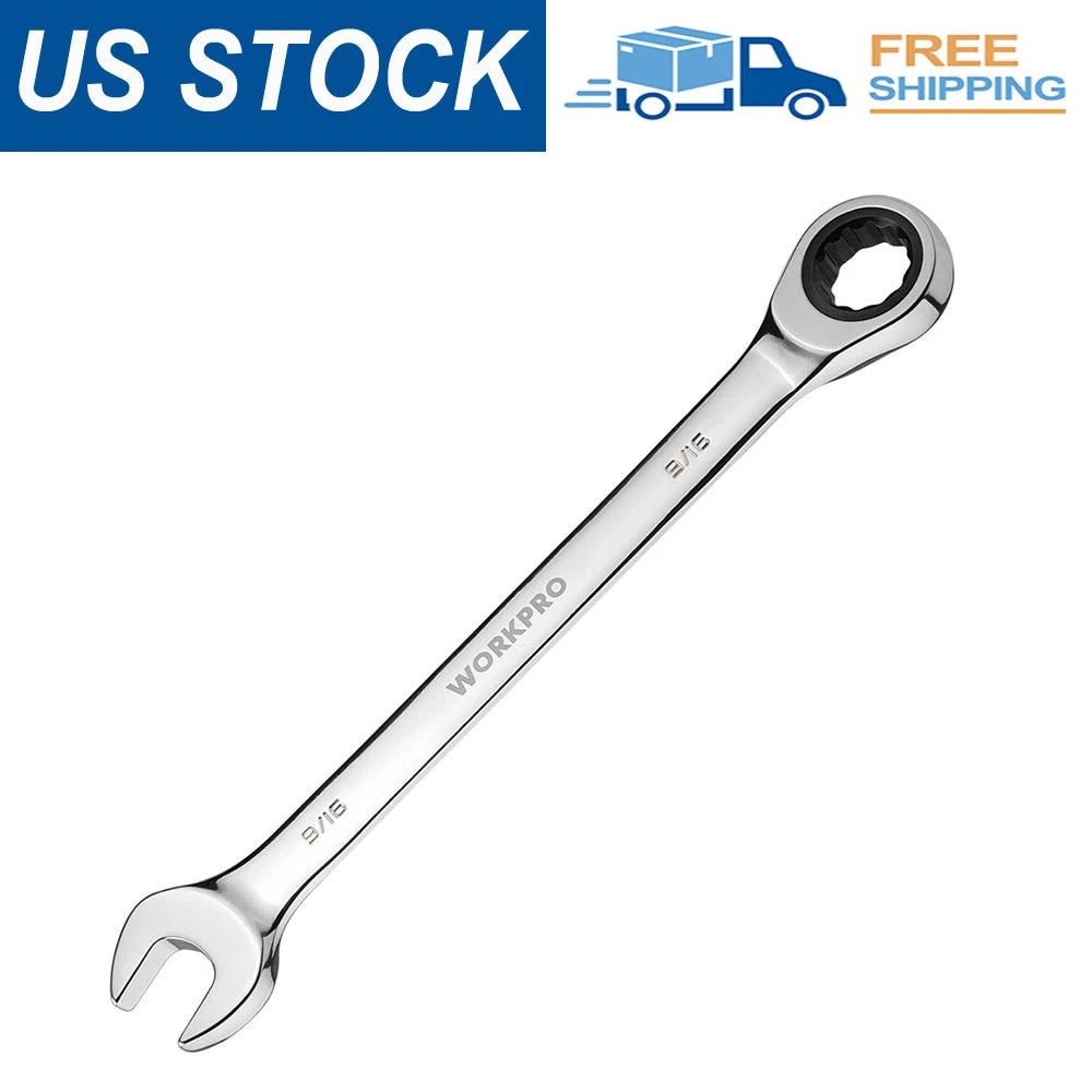 Workpro 9/16" Ratcheting Combination Wrench Sae Cr-v Constructed