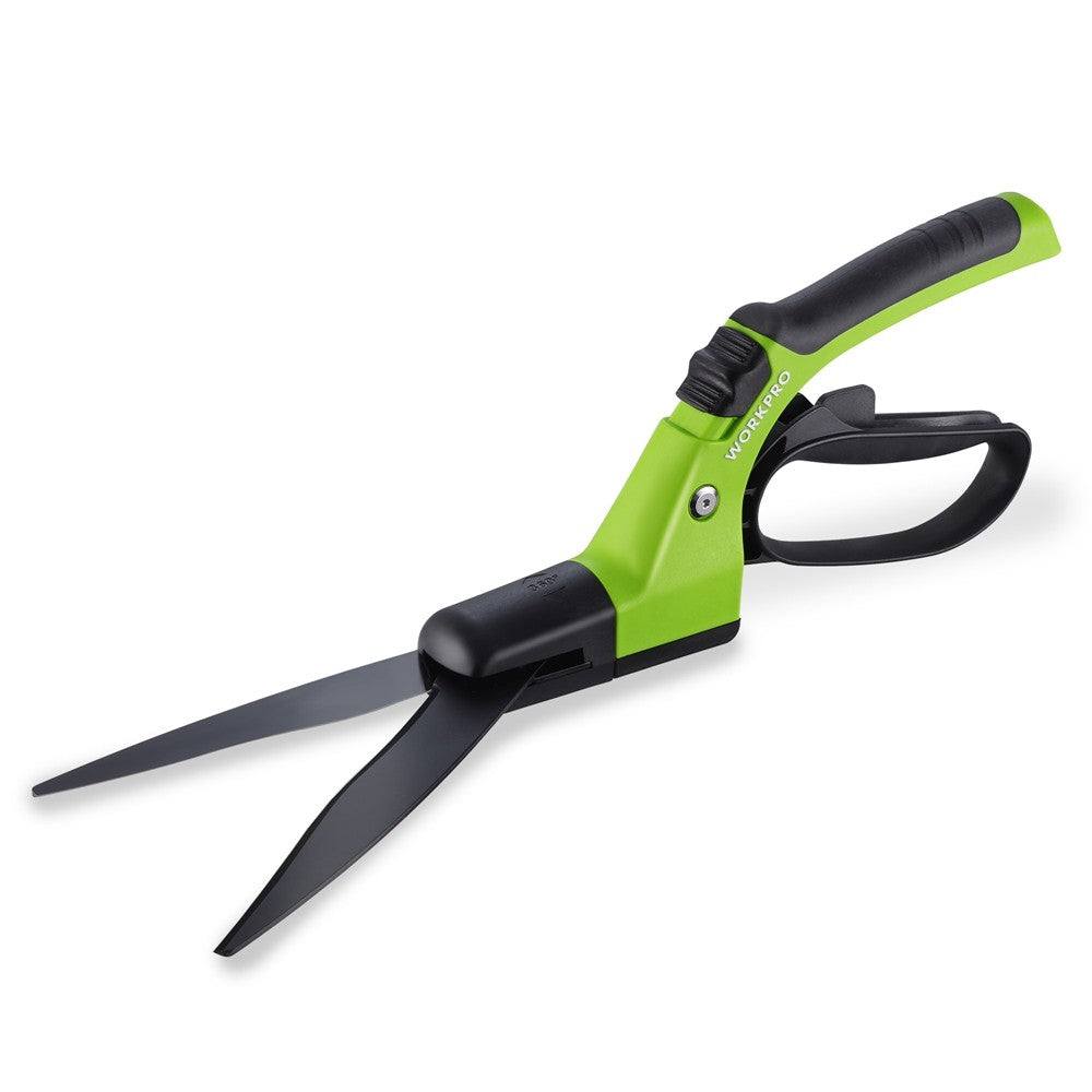 Workpro Grass Shears 15" Handheld Grass Clippers 360° Swivel Blade