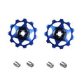 Blue Bicycle Rear Derailleur Pulley Wheel 11t Ceramic Bearings Bike