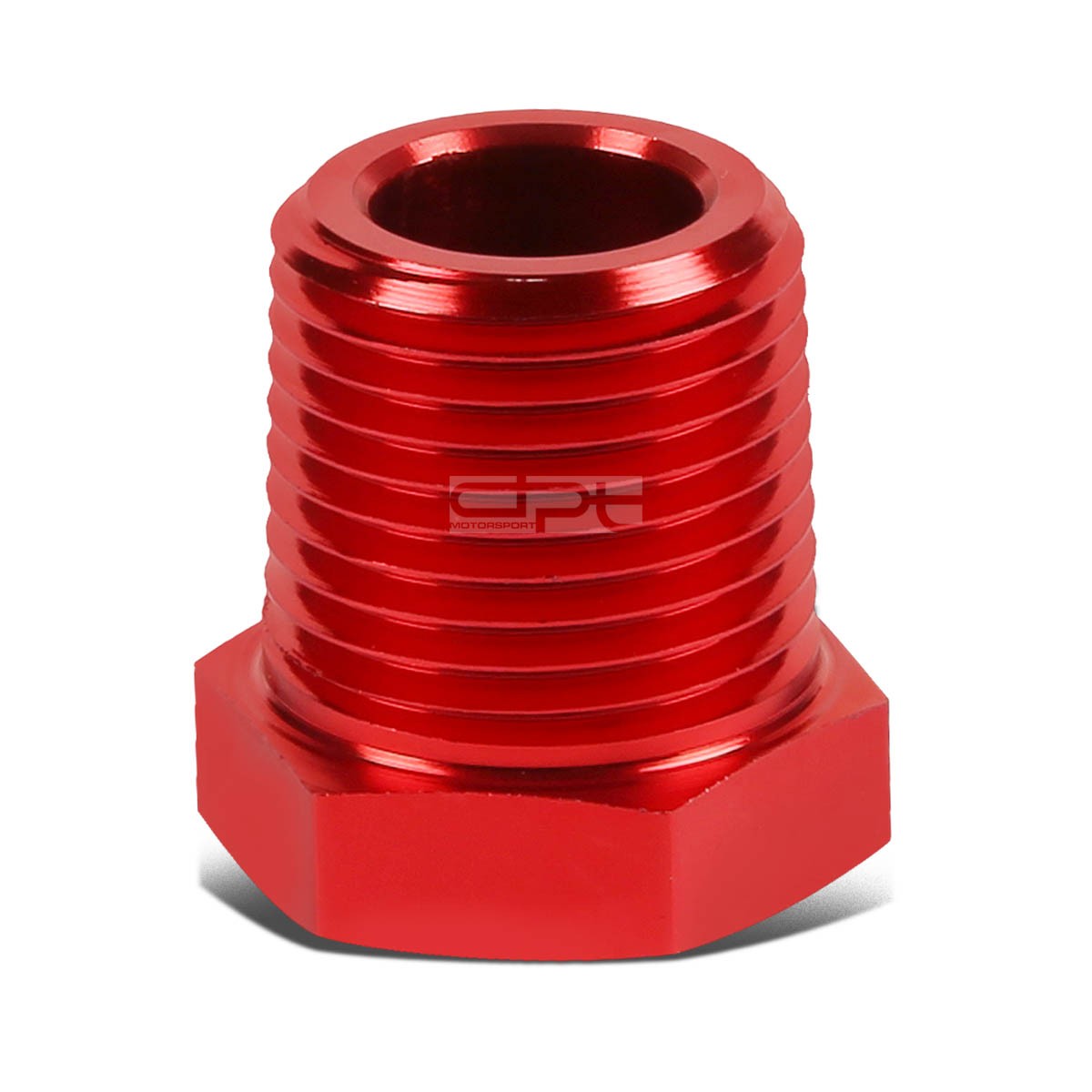 Red Aluminum Oil/Fuel 1/8"Female To 1/2"Male NPT Pipe Bushing Reducer