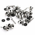 2/4/8//set Guitar Bass Chrome Metal End Pin Strap Buttons Cushion