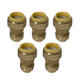 5 Pack XFITTING 3/4" X 1/2" Push Fit Coupling, Push to