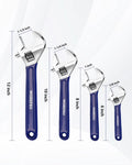 Workpro 4-piece Adjustable Wrench Set Wide Jaw Wrenches With Laser