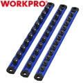 WORKPRO Magnetic Socket Organizer Set 3-PACKS 1/4" 3/8" 1/2" Drive