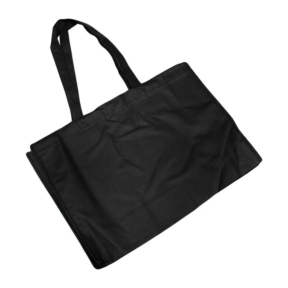 Tote Bags Non Woven Recycled Reusable Grocery Shopping Black 12" X 16