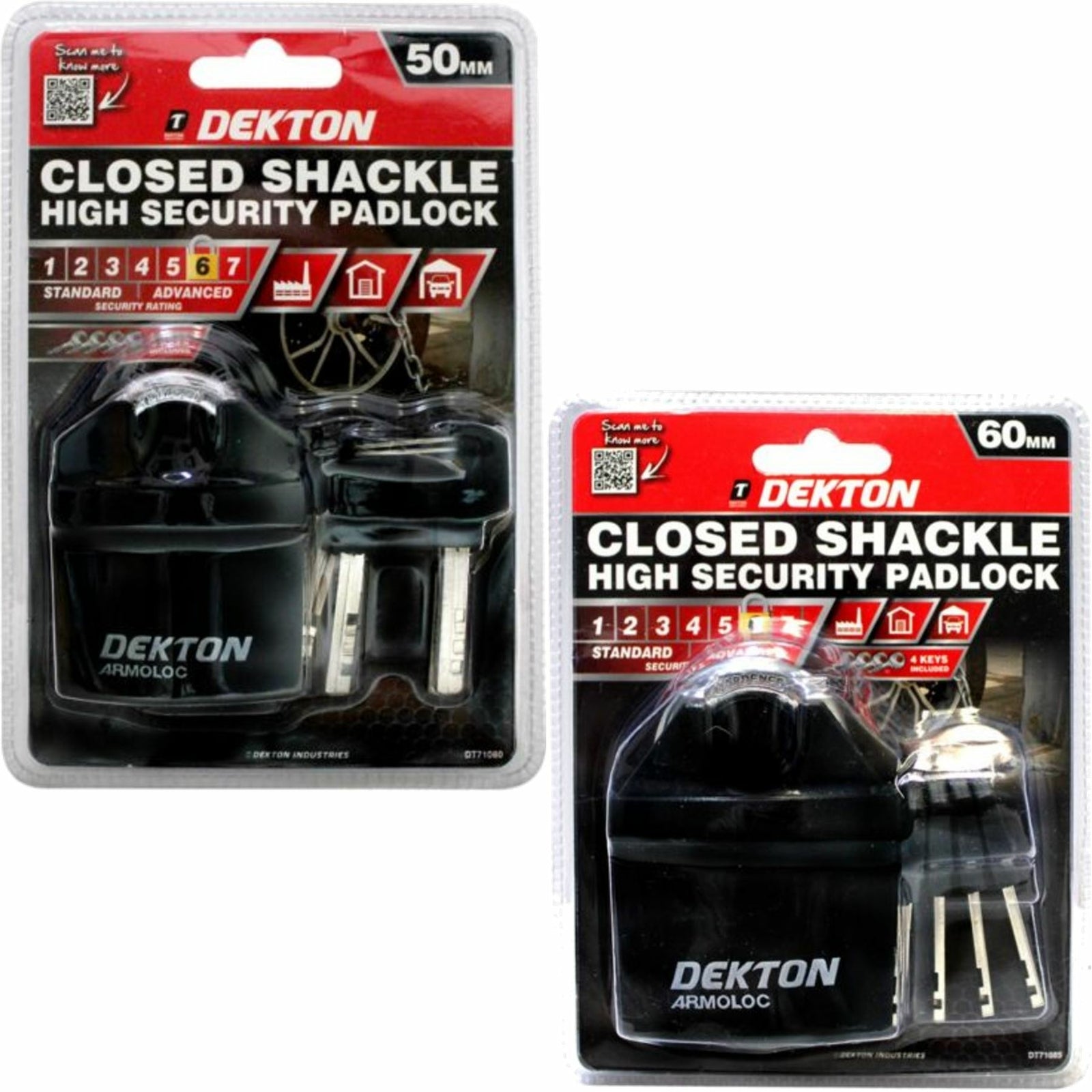 Dekton High Security Closed Shackle Padlock by Dekton