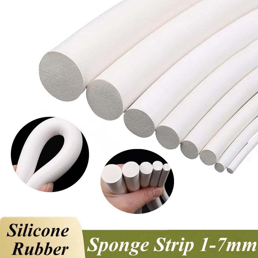 Silicone Rubber Sponge Strip White