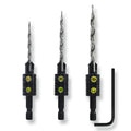 Snappy 3pc Tapered Drill Bit Countersink Set