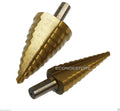 2 PC STEP TITANIUM NITRIDE COATED 23 SIZES DRILL BIT SET 3/16" TO 1-3/8" 40434