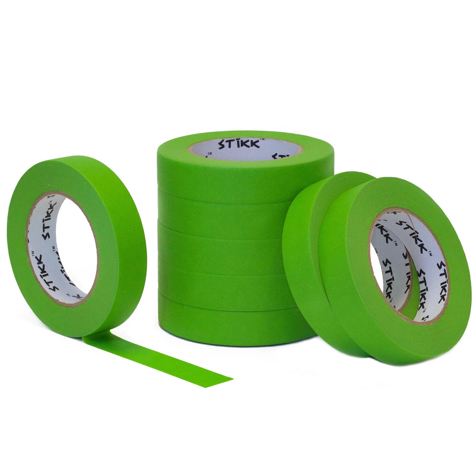 8pk 1" X 60yd Stikk Green Painters Tape 14 Day Easy Removal Trim Edge