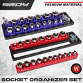 Magnetic 1/2" Sockets Holder Organizer Set Detachable Storage Tray