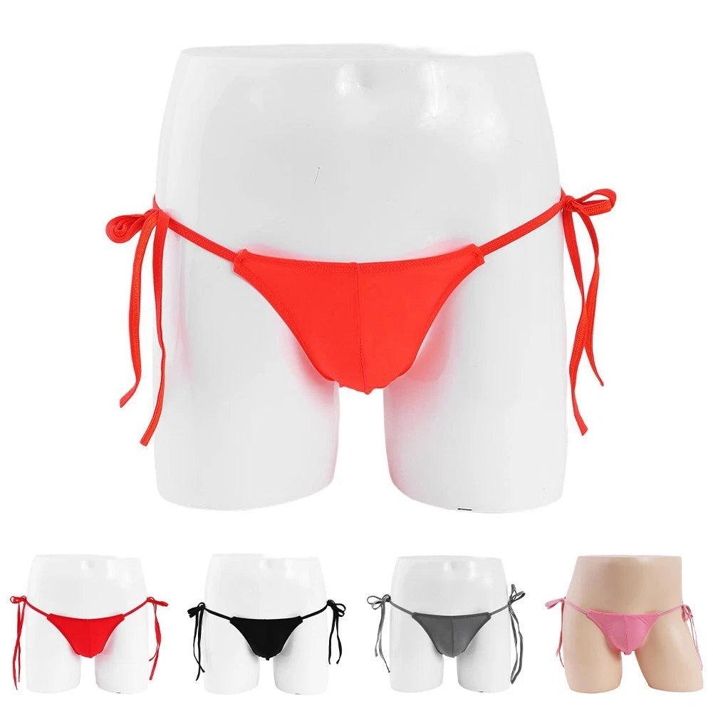 Breathable Low Waist Men Ice Silk Underpants Pouch Style Nylon